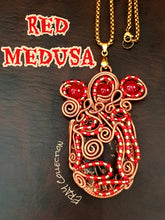 Load image into Gallery viewer, Red Medusa Pendant