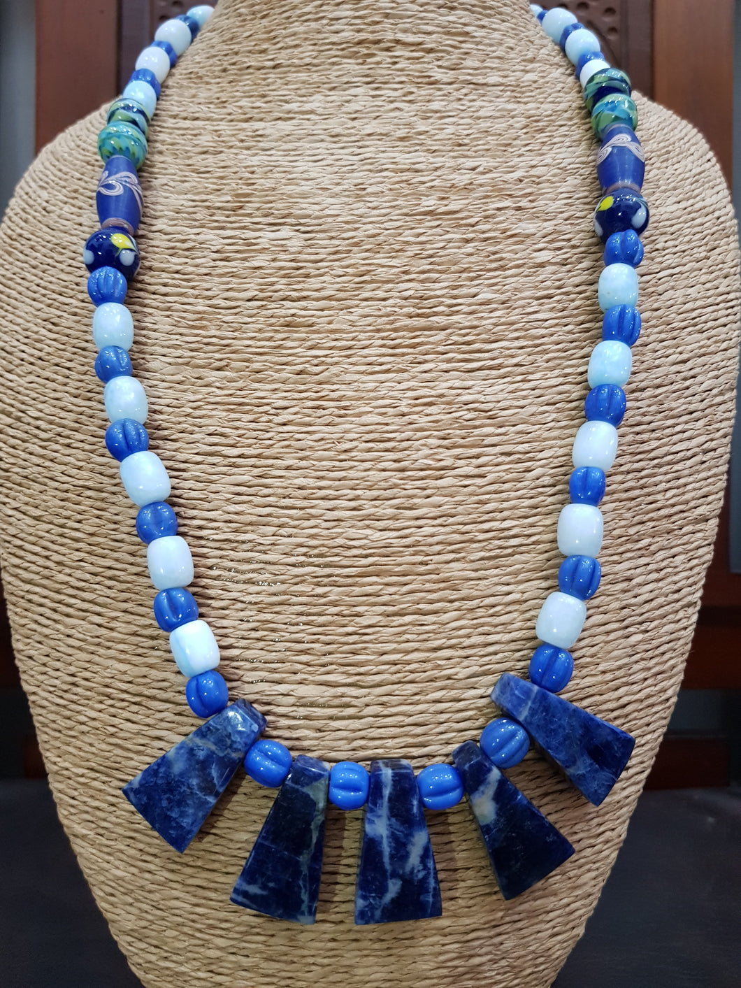 Blue Ethnic Necklace